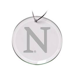 Jardine - Northwestern Wildcats 3'' Glass Round Ornament - Multicolor