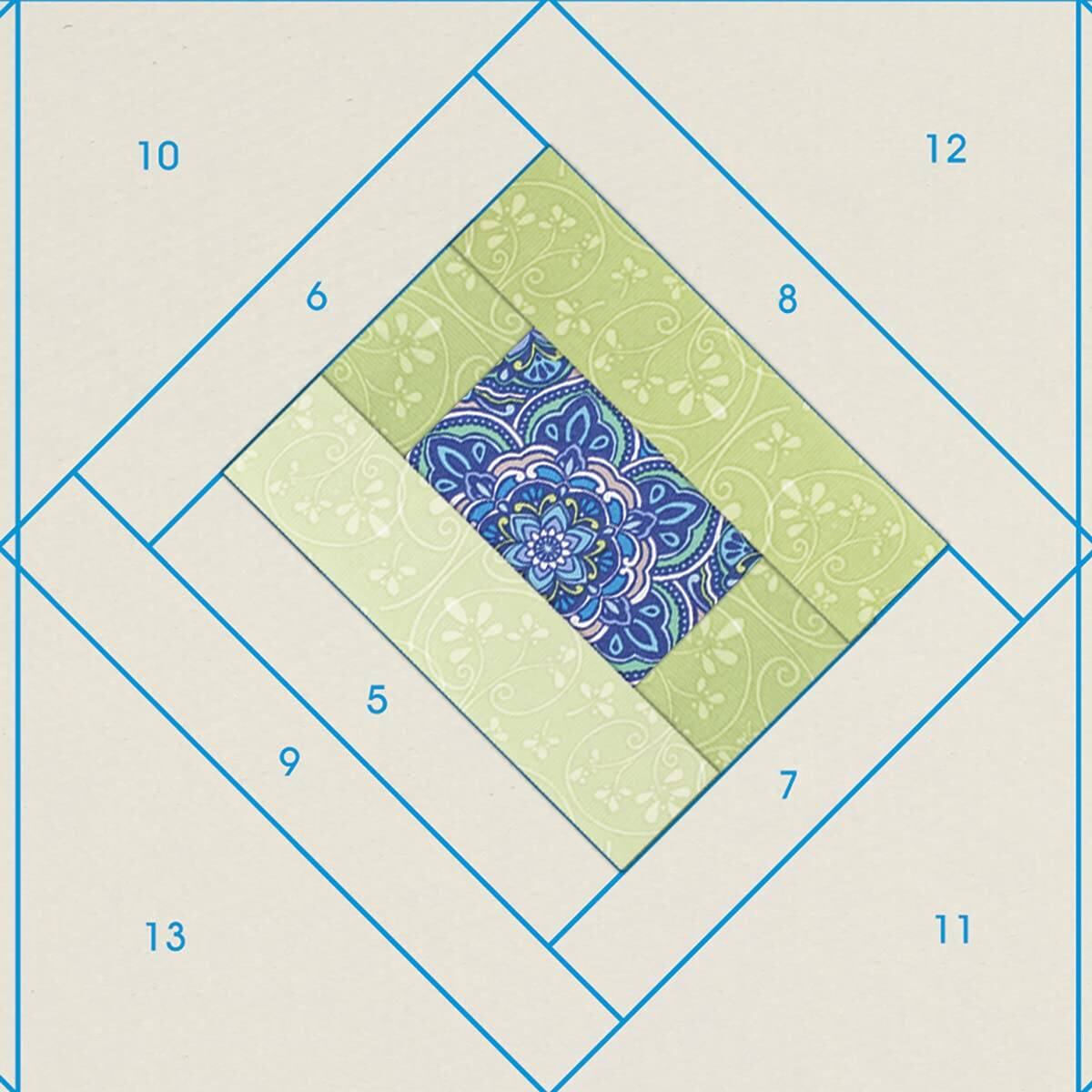 Angle. AccuQuilt - June Tailor Quilt As You Go Table Runner Quilt Pattern Morning Blend.