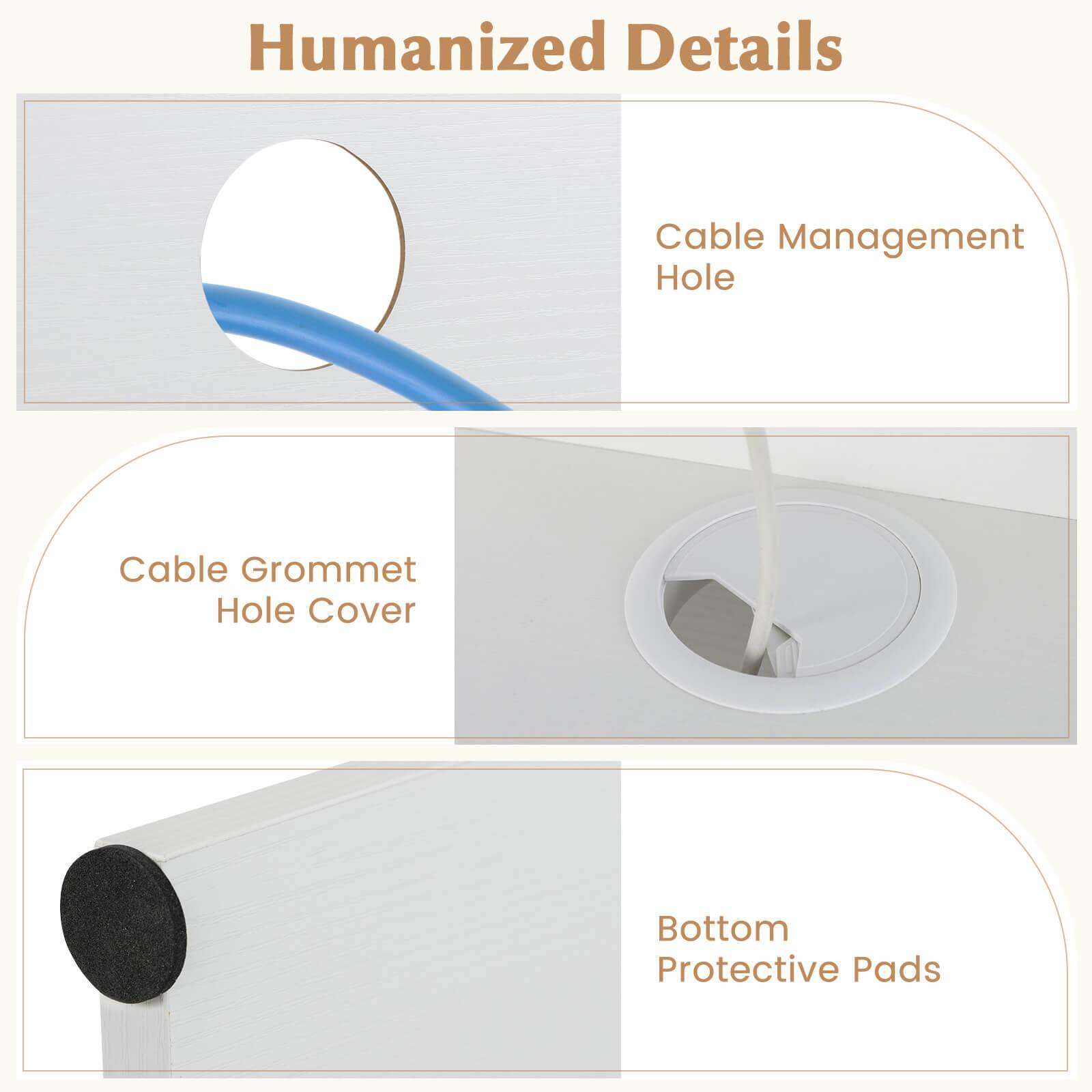 Humanized Details Cable Management Hole Cable Grommet Hole Cover Bottom Protective Pads