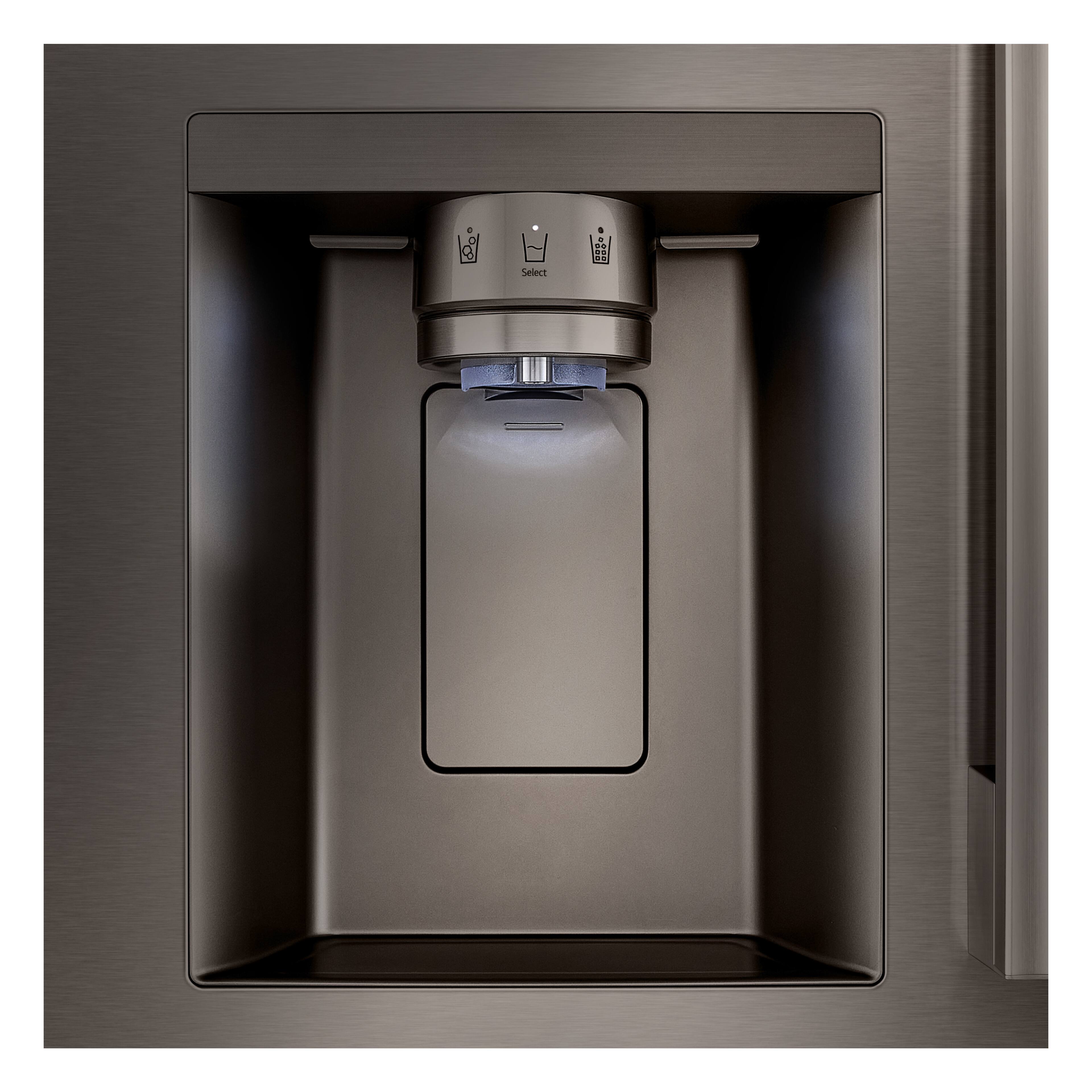 Alt View 8. LG - Standard-Depth MAX 24.5 Cu. Ft. Smart French Door Refrigerator with Dual Ice - PrintProof Black Stainless Steel.