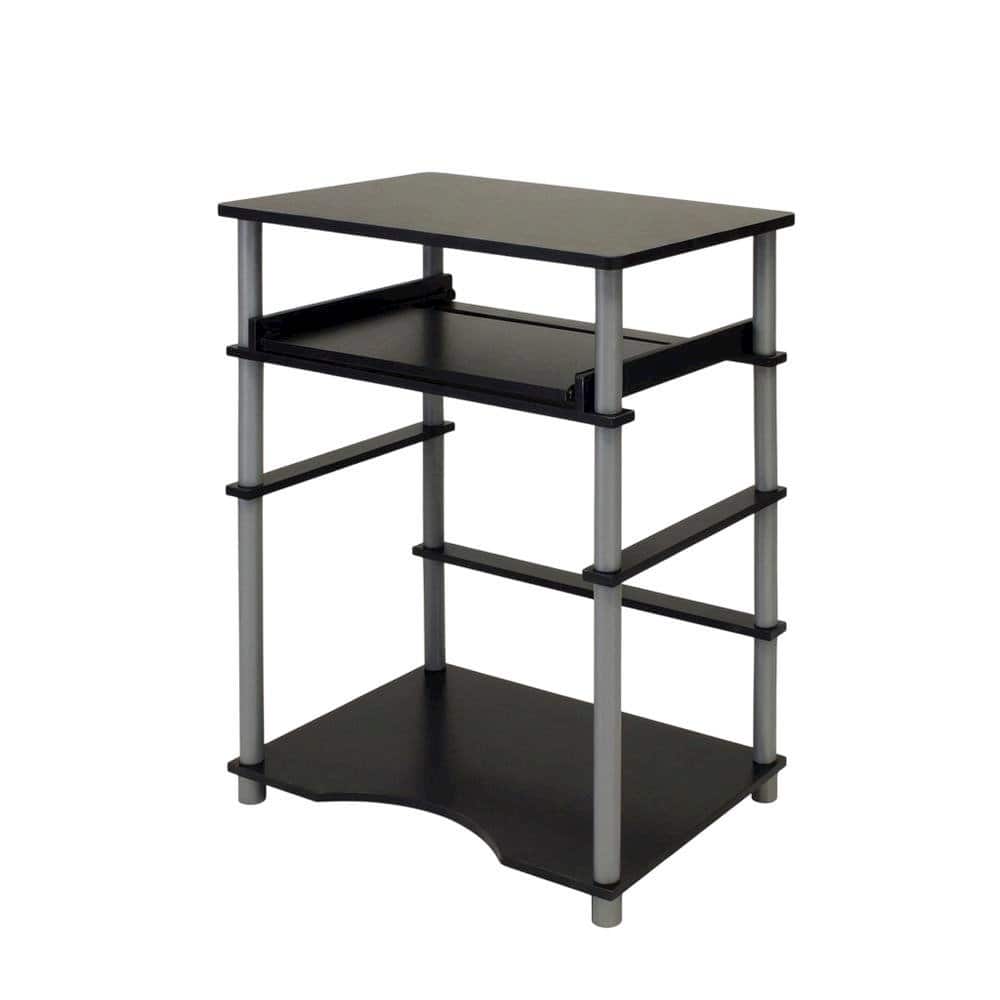 BisonOffice - Black and Grey Laptop Desk with Sturdy Workstation Surface and Modern Design - Black/Grey