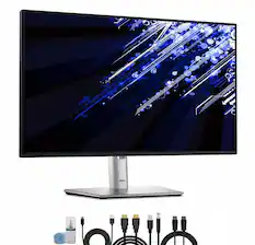 Front. Dell - Dell P2225H 22" Full HD, (1920 x 1080) Display, 16:9 IPS, LED, 100Hz Monitor Bundle - Black.