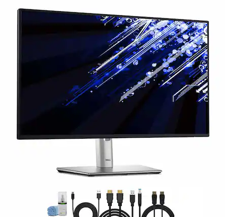 Front. Dell - Dell P2425H 24" Full HD, (1920 x 1080) Display, 16:9 IPS, LED, 100Hz Monitor Bundle - Black.