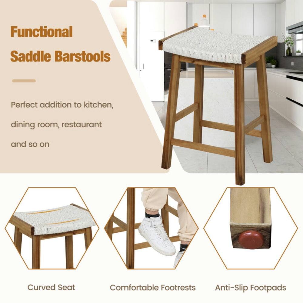Functional Saddle Barstools

Perfect addition to kitchen, dining room, restaurant and so on

- Curved Seat
- Comfortable Footrests
- Anti-Slip Footpads