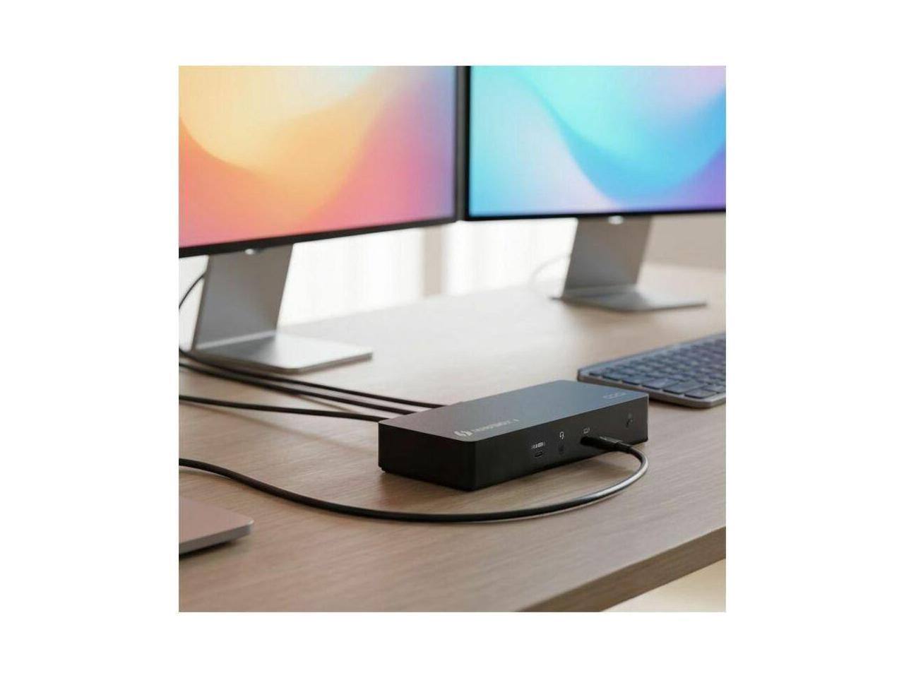 Alt View 5. CODi - CODi CentroT4 10-in-1 Thunderbolt 4 Dock, 2 Displays, Charging, for Notebook/Workstation - DSTB410-2.