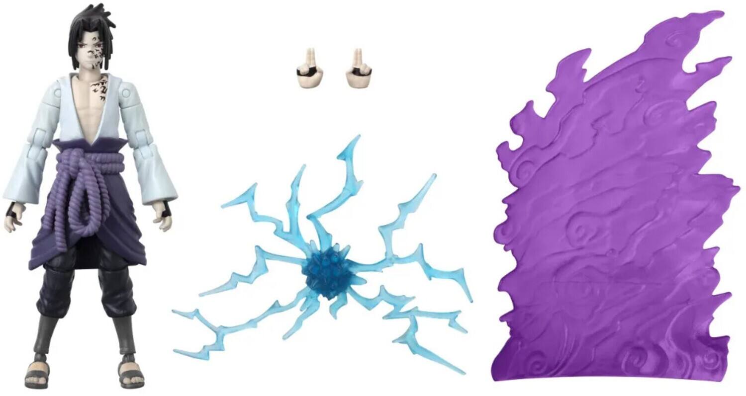 Bandai - Naruto - Anime Heroes: Beyond - Sasuke Uchiha Curse Mark Transformation Action Figure Set - COLLECTIBLES - Multicolor