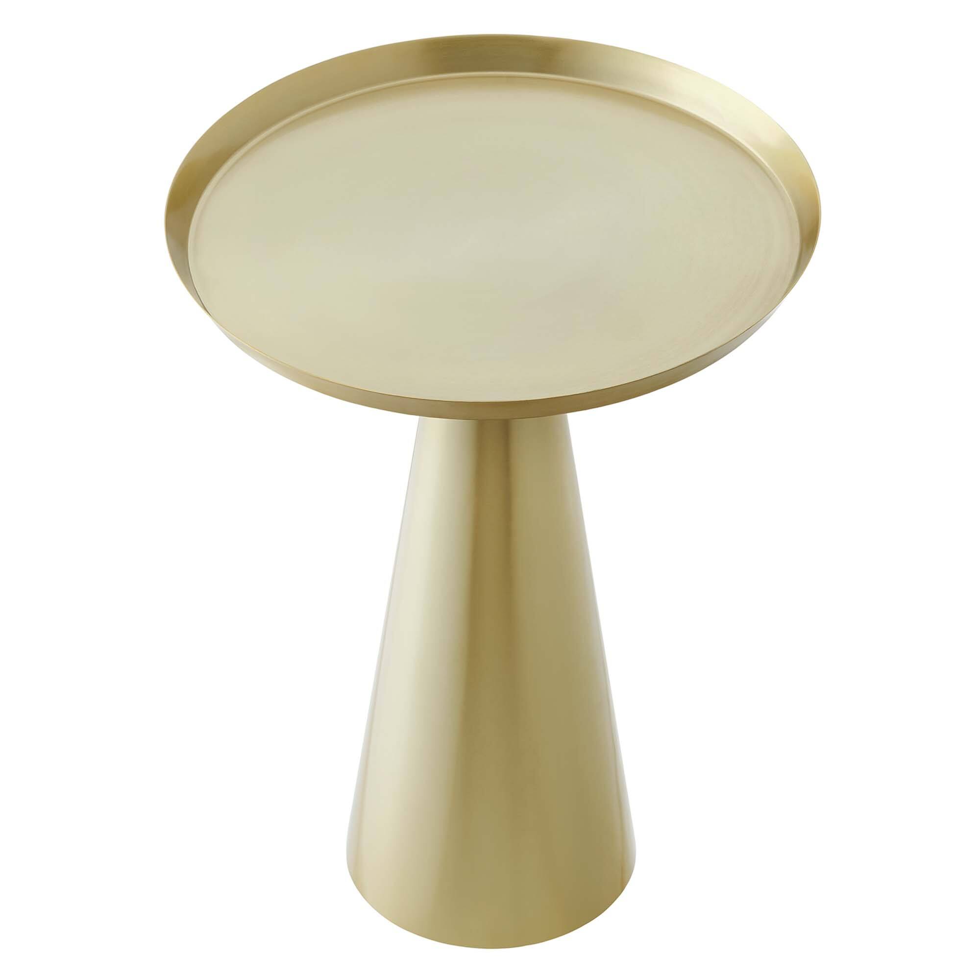 Alt View 2. Modway - Maren Round Side Table by Modway - Brass.