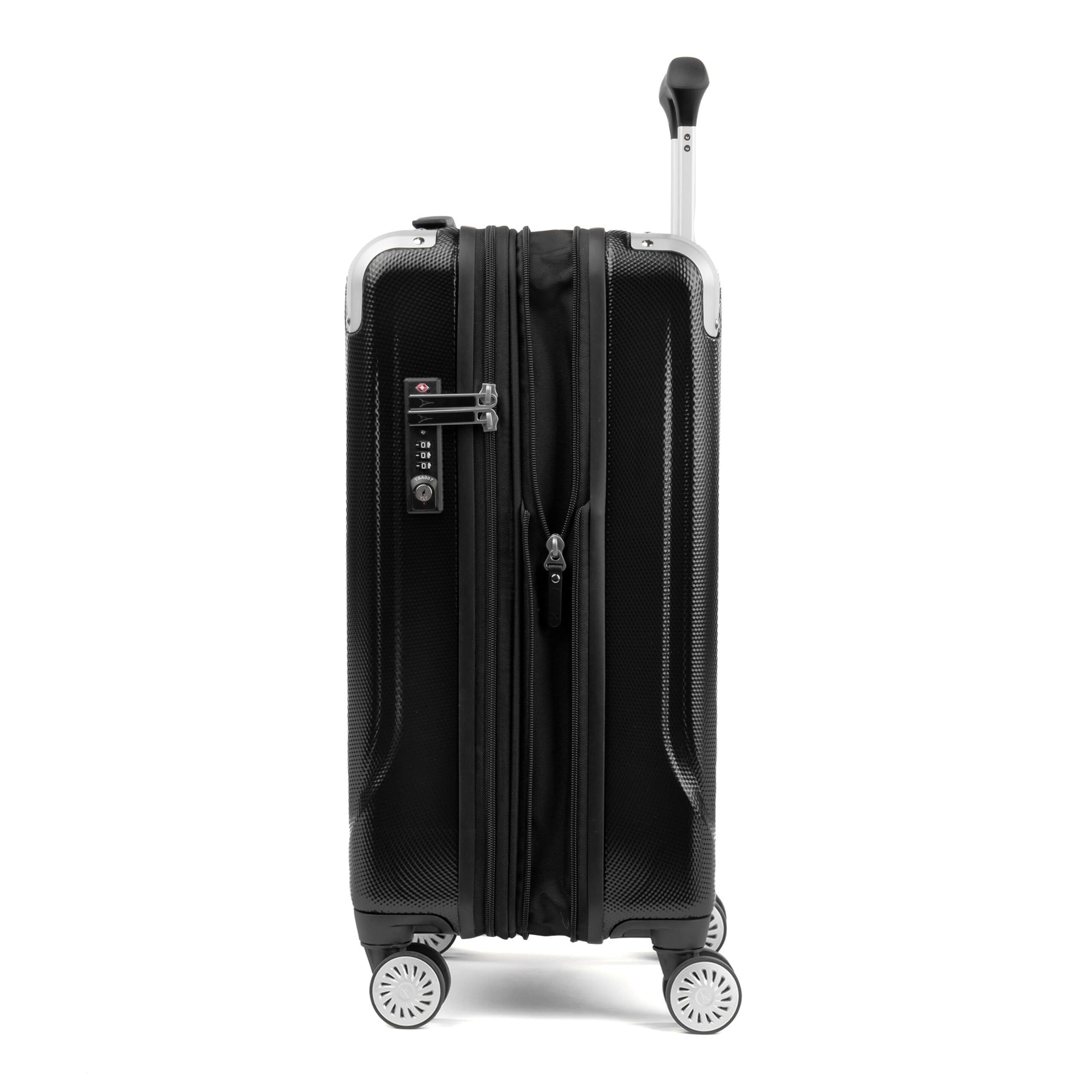 Left. Travelpro - Pathways 3 Hardside Expandable Luggage, 8 Spinner Wheels - Black Knight.