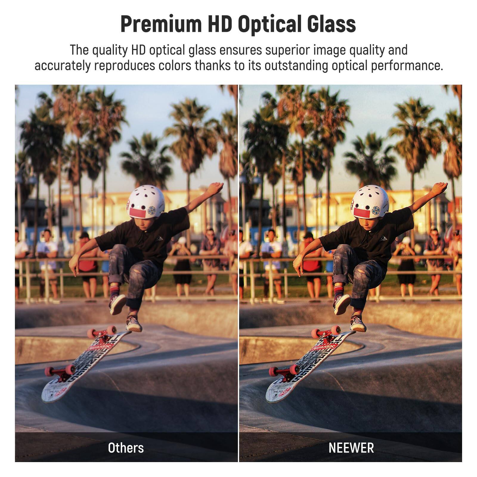 Premium HD Optical Glass

The quality HD optical glass ensures superior image quality and accurately reproduces colors thanks to its outstanding optical performance.

Others

NEEWER