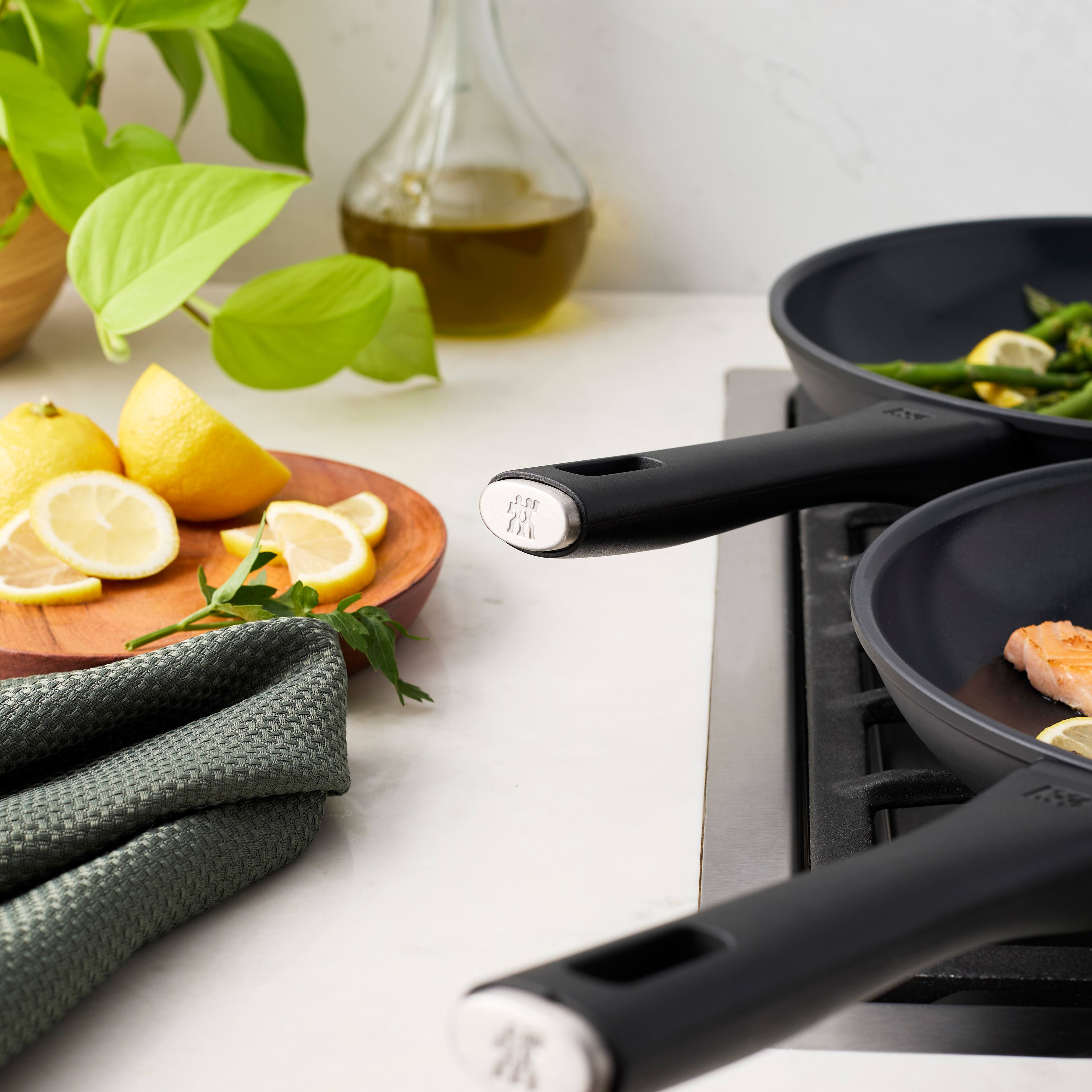 Alt View 5. ZWILLING - ZWILLING Madura Plus Ceramic 2-pc Aluminum Ceramic Nonstick Fry Pan Set - Black.