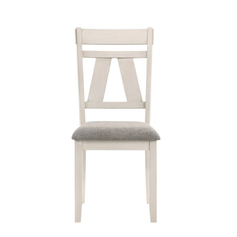 Angle. New Classic Furniture - Maisie Side Chair-White (Set of 2) - Brown.
