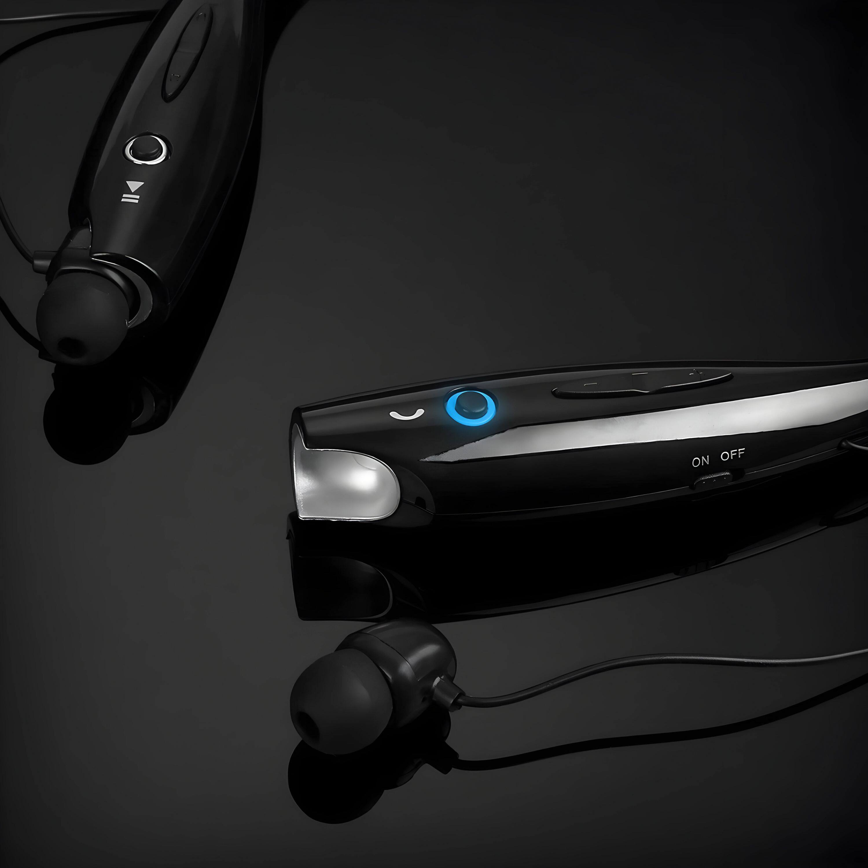 Back. Kitcheniva - Bluetooth Neckband Wireless Headphones Mic Headset Stereo Earbuds Earphone - Black.