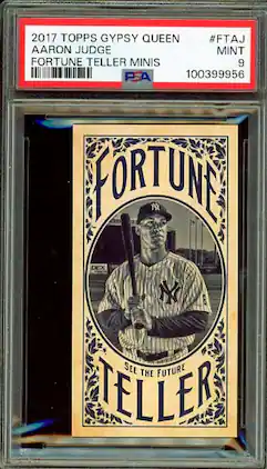 Aaron Judge Rookie Card 2017 Topps Gypsy Queen Fortune Teller Minis #Ftaj PSA 9