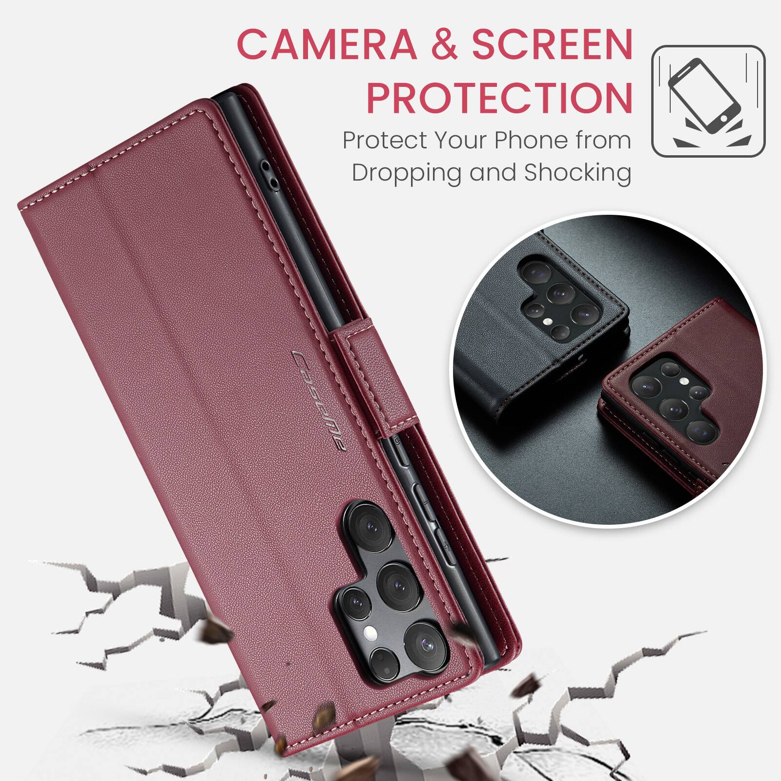 CAMERA & SCREEN PROTECTION  
Protect Your Phone from Dropping and Shocking