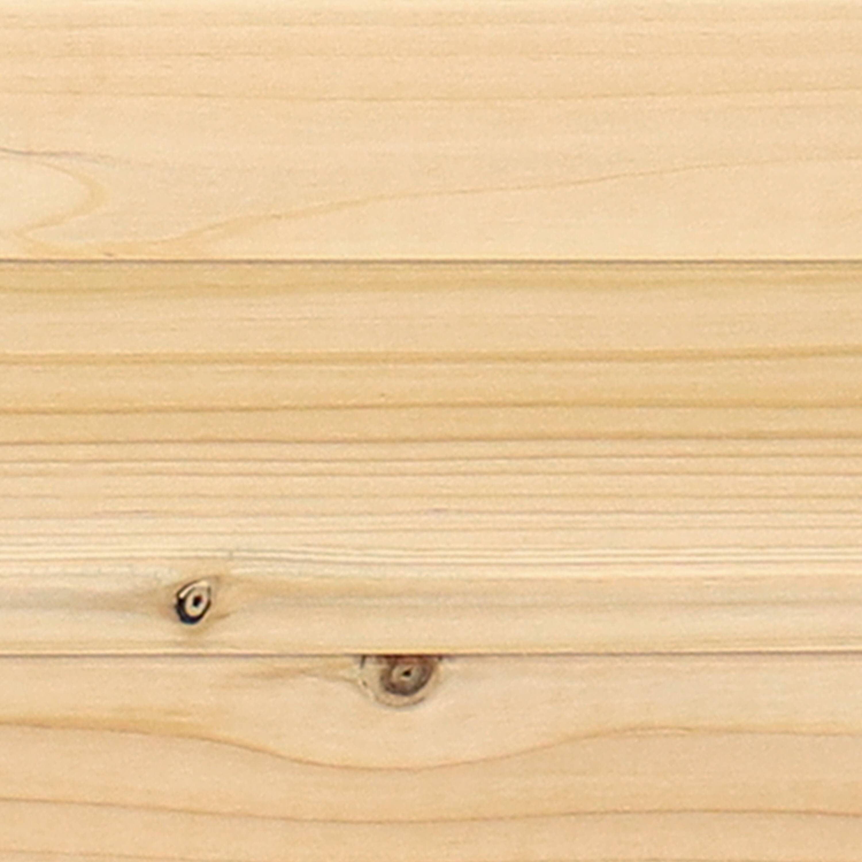 Alt View 4. Sunnydaze - Wooden Fir Square Raised Garden Bed - 48 in - Light Brown.