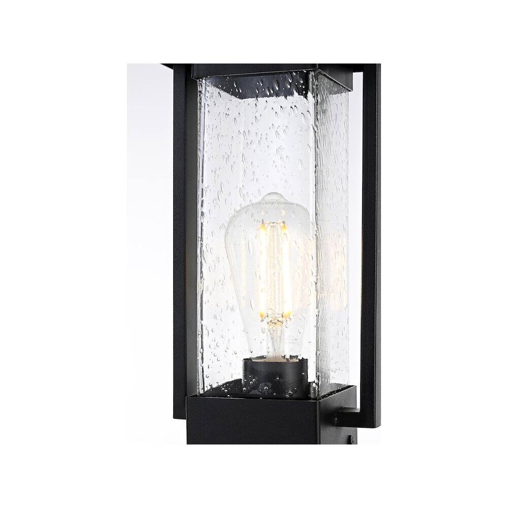 Alt View 3. Elegant Lighting - Tilton 7 inch Outdoor Pendant in Black - Black.