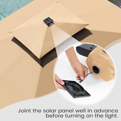 Join the solar panel well in advance before turning on the light.