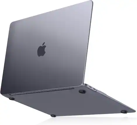 Front. mosiso - Hard Shell Case for MacBook Air 13 inch, Anti-Crack and Anti-Fingerprint - Space Gray.
