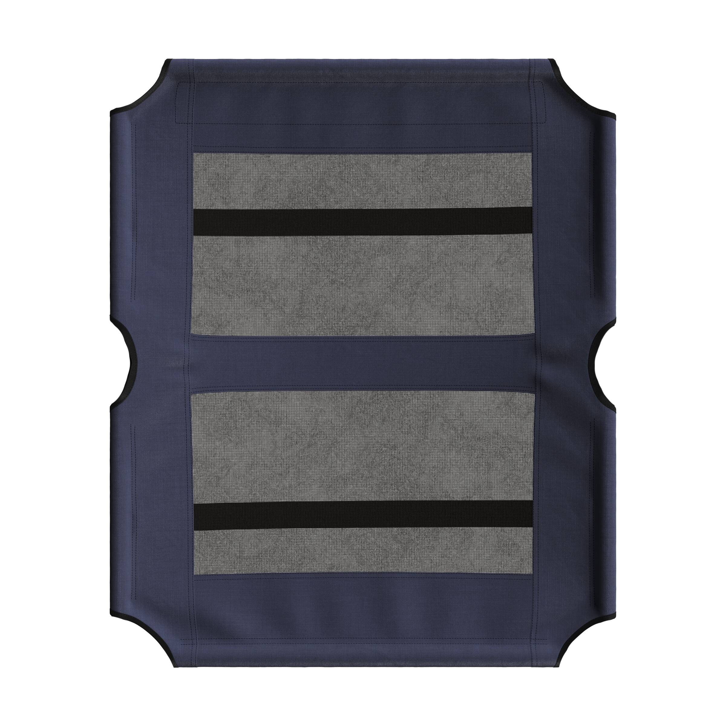 Front. PetMaker - Elevated Dog Bed Cover 36x30-Inch Replacement Pet Bed Cover with Mesh Panel For Indoor/Outdoor Use Dog Cot Not Included - Navy Blue.