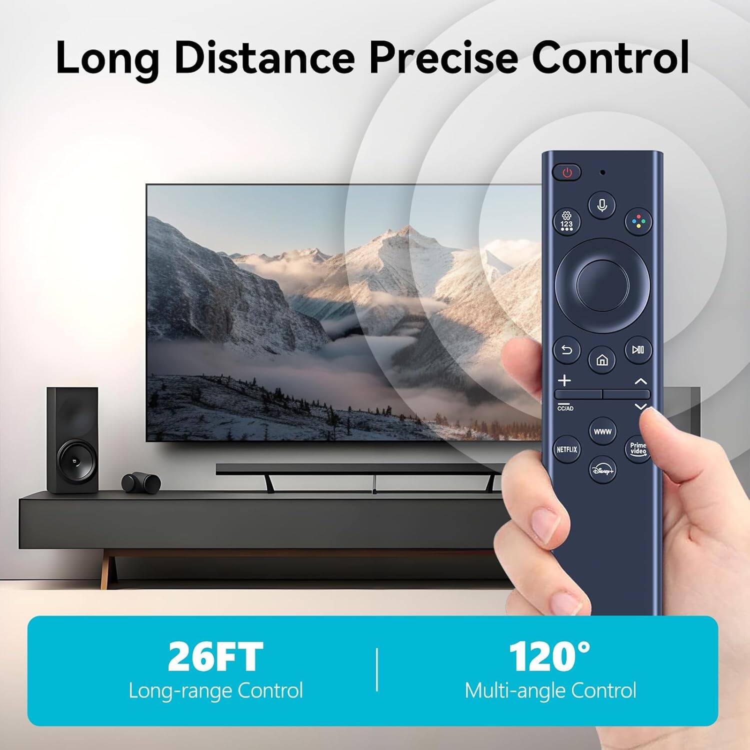 Long Distance Precise Control

26FT Long-range Control

120° Multi-angle Control