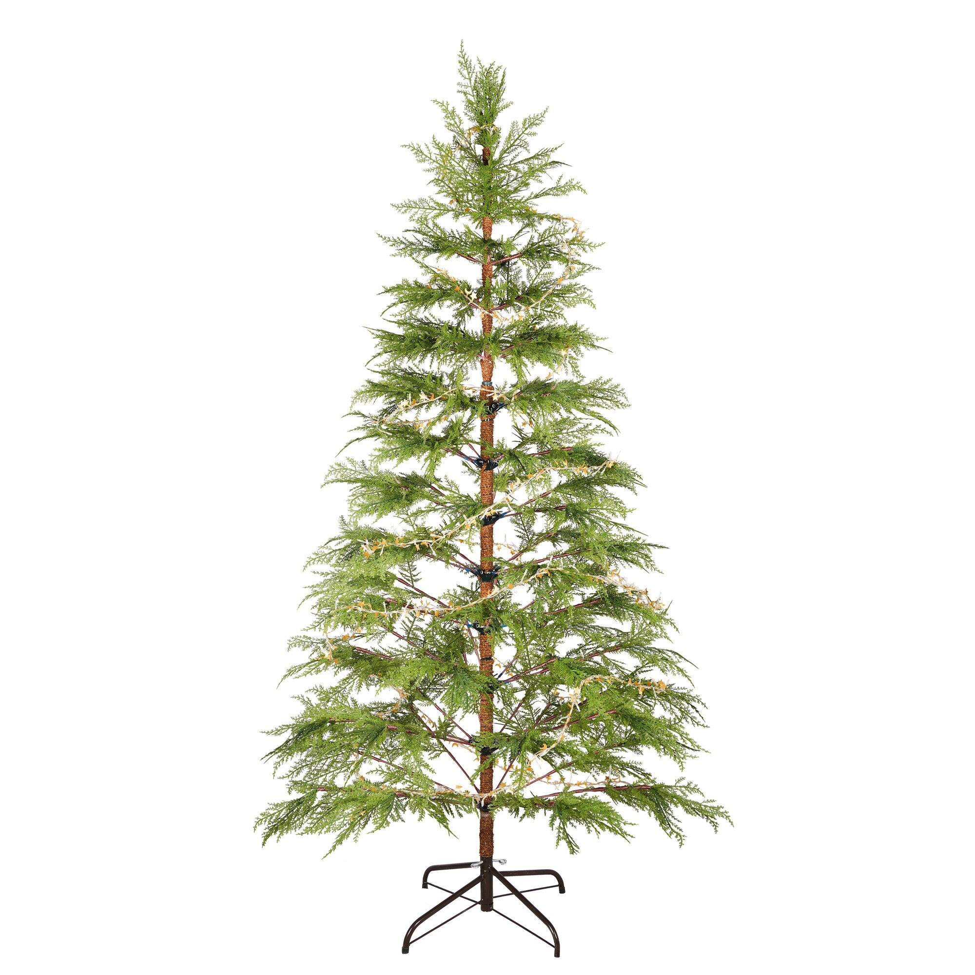 Alt View 5. BreeBe - 6 Feet Artificial Full Christmas Tree Includes LED Lights and Metal Stand - Green.