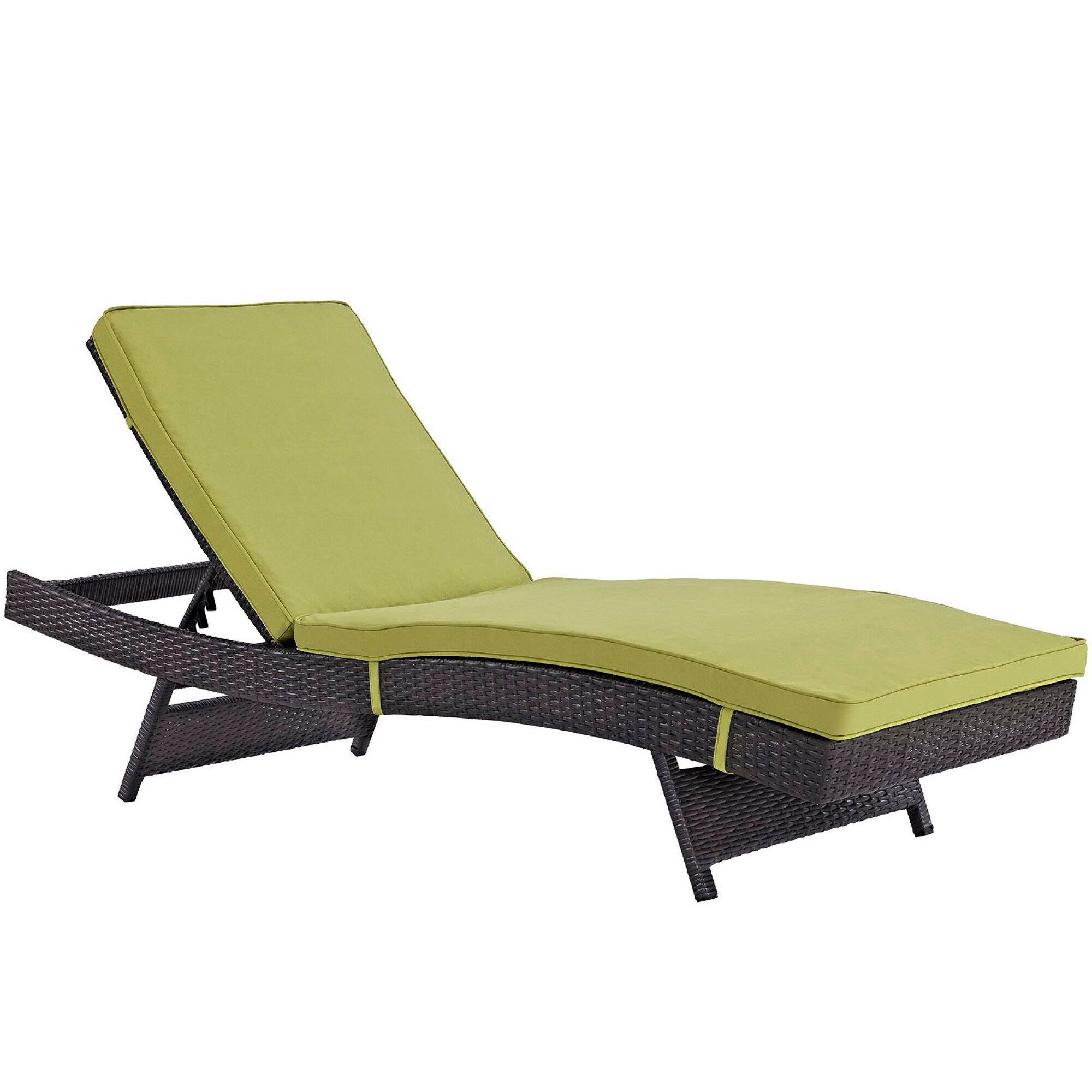 Angle. Modway - Convene Outdoor Patio Chaise by Modway - Espresso Peridot.