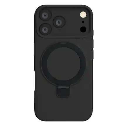 Front. SaharaCase - Apple iPhone 17 Pro Max Kickstand Case | Compatible with Magsafe | Smooth Silicone | Venture Series - Scorpion Black.