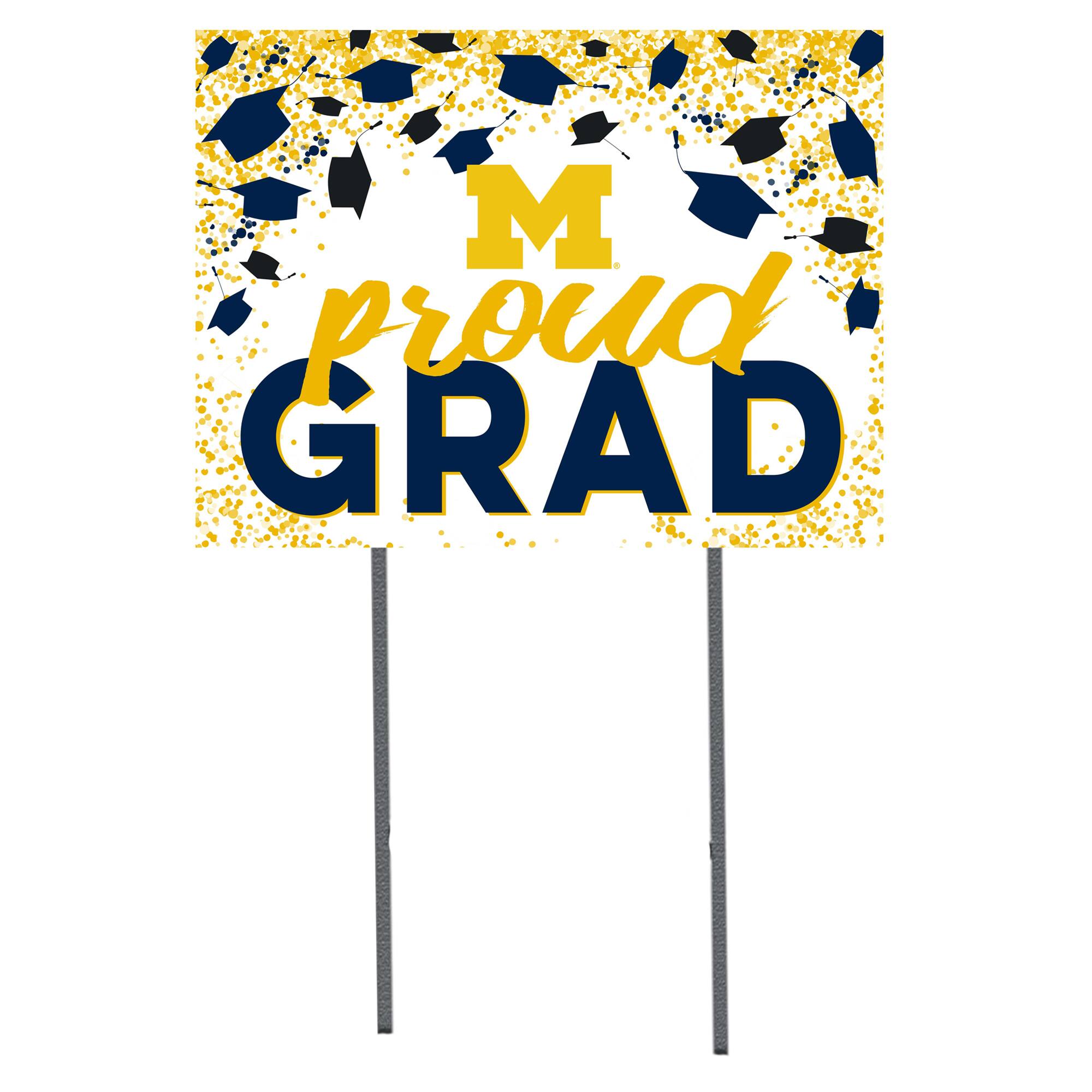 Michigan Wolverines 18'' x 24'' Grad Yard Sign