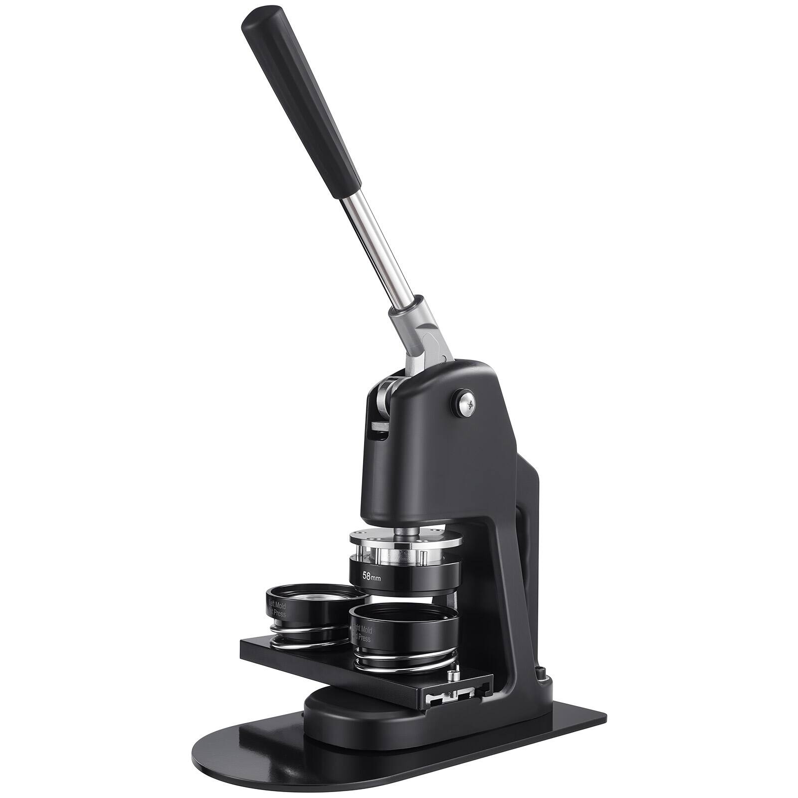 Alt View 5. VEVOR - Button Maker Machine, 1.26/2.28/2.95 inch 3-in-1, Plastic Pin Maker with 300pcs Button Parts, Circle Cutter - Black.