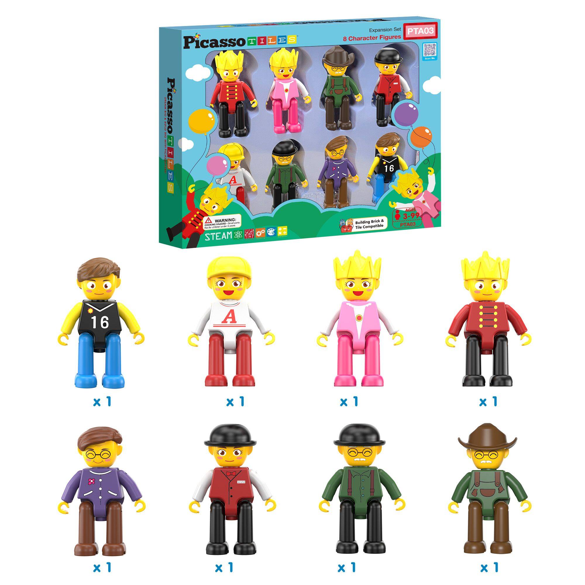 Picasso 1 I Expansion Set PTA03 8 Character Figures I I Iii icasso 4 T F A R2 A 16 a HARMINO I STEAM + 3-99 Building Brick Time Compatible PTA03 1 16 A C x 1 x 1 x 1 x 1 C C x1 x 1 x 1 1 x 1 x 1 x 1