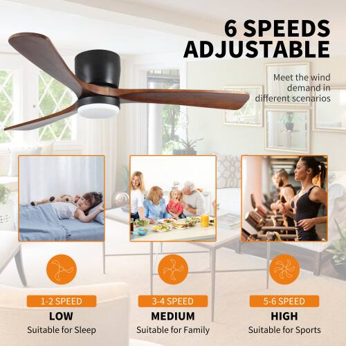 6 SPEEDS ADJUSTABLE

Meet the wind demand in different scenarios

1-2 SPEED LOW
Suitable for Sleep

3-4 SPEED MEDIUM
Suitable for Family

5-6 SPEED HIGH
Suitable for Sports