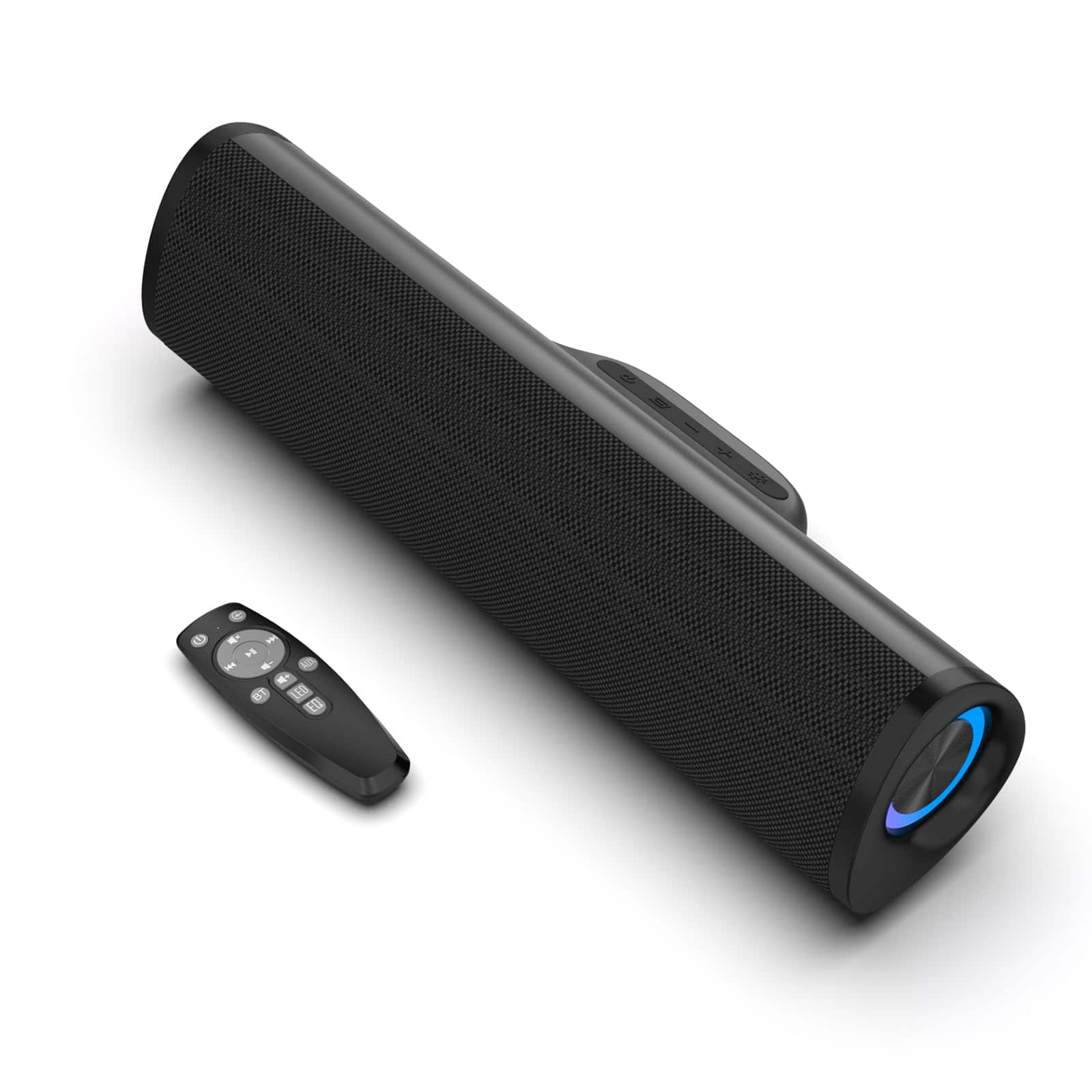 TECH SAFARI - Sound Bar Surround System For Tv sound Smart 3d Home Theater Audio Colorful Rgb Lighting Effects Arc bluet - Black-L03