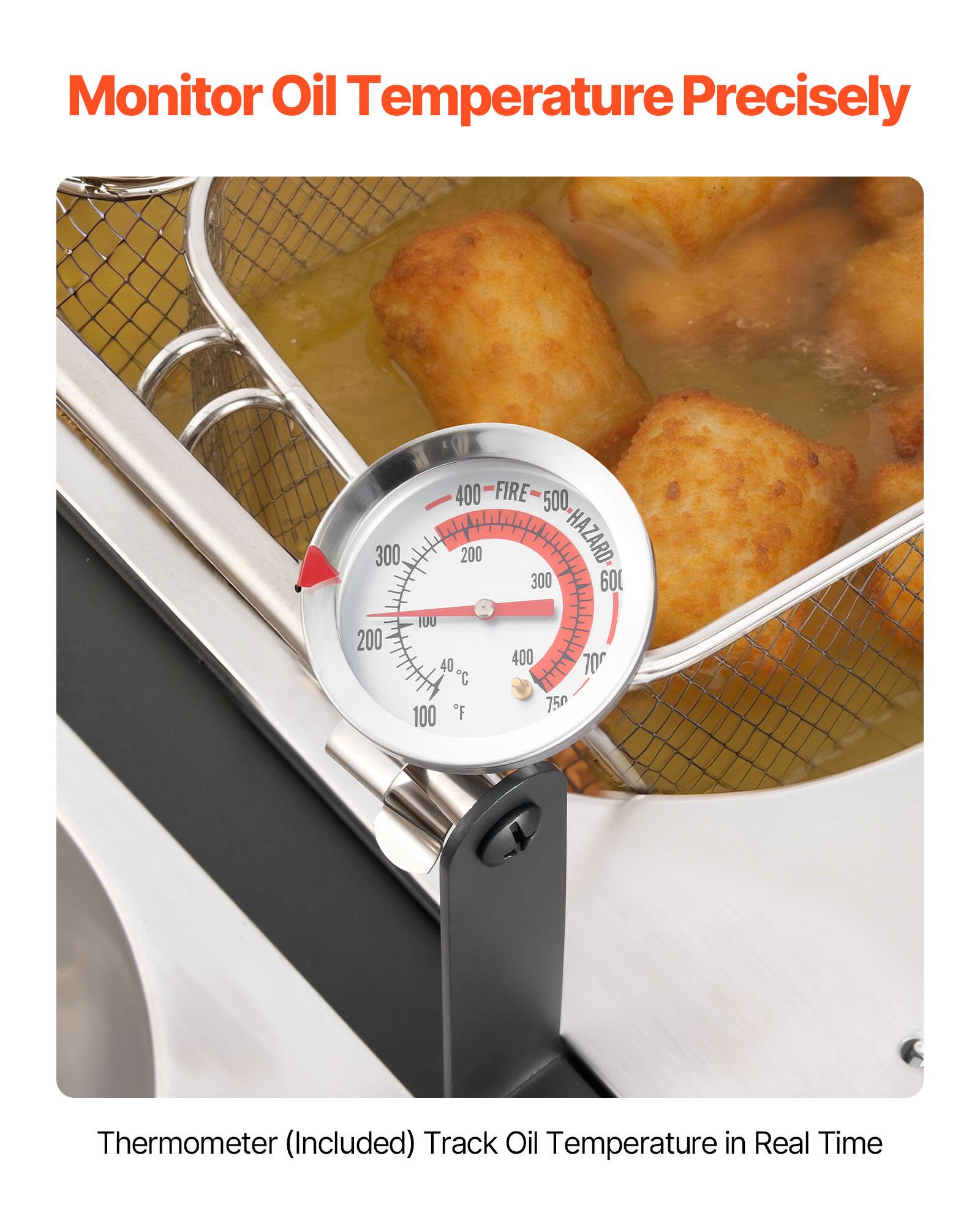 Monitor Oil Temperature Precisely

Thermometer (Included) Track Oil Temperature in Real Time