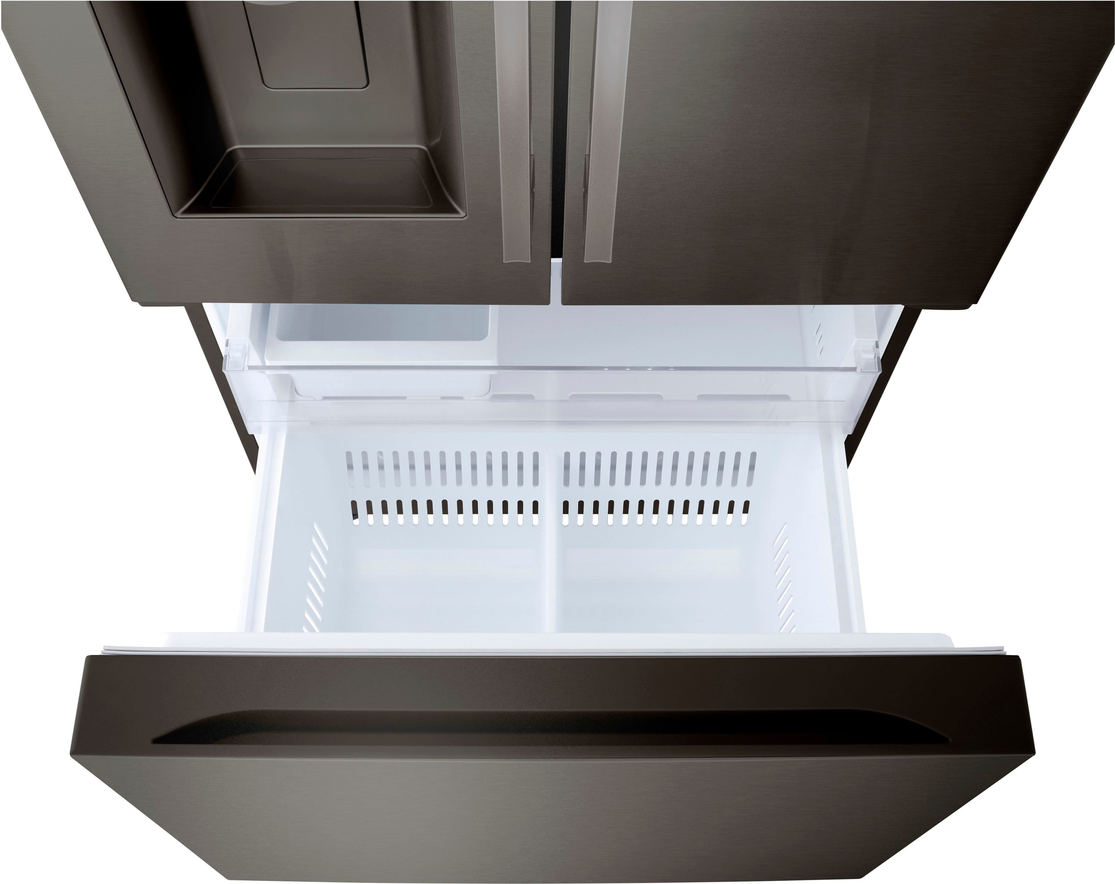 Alt View 18. LG - Standard-Depth MAX 24.5 Cu. Ft. Smart French Door Refrigerator with Dual Ice - PrintProof Black Stainless Steel.