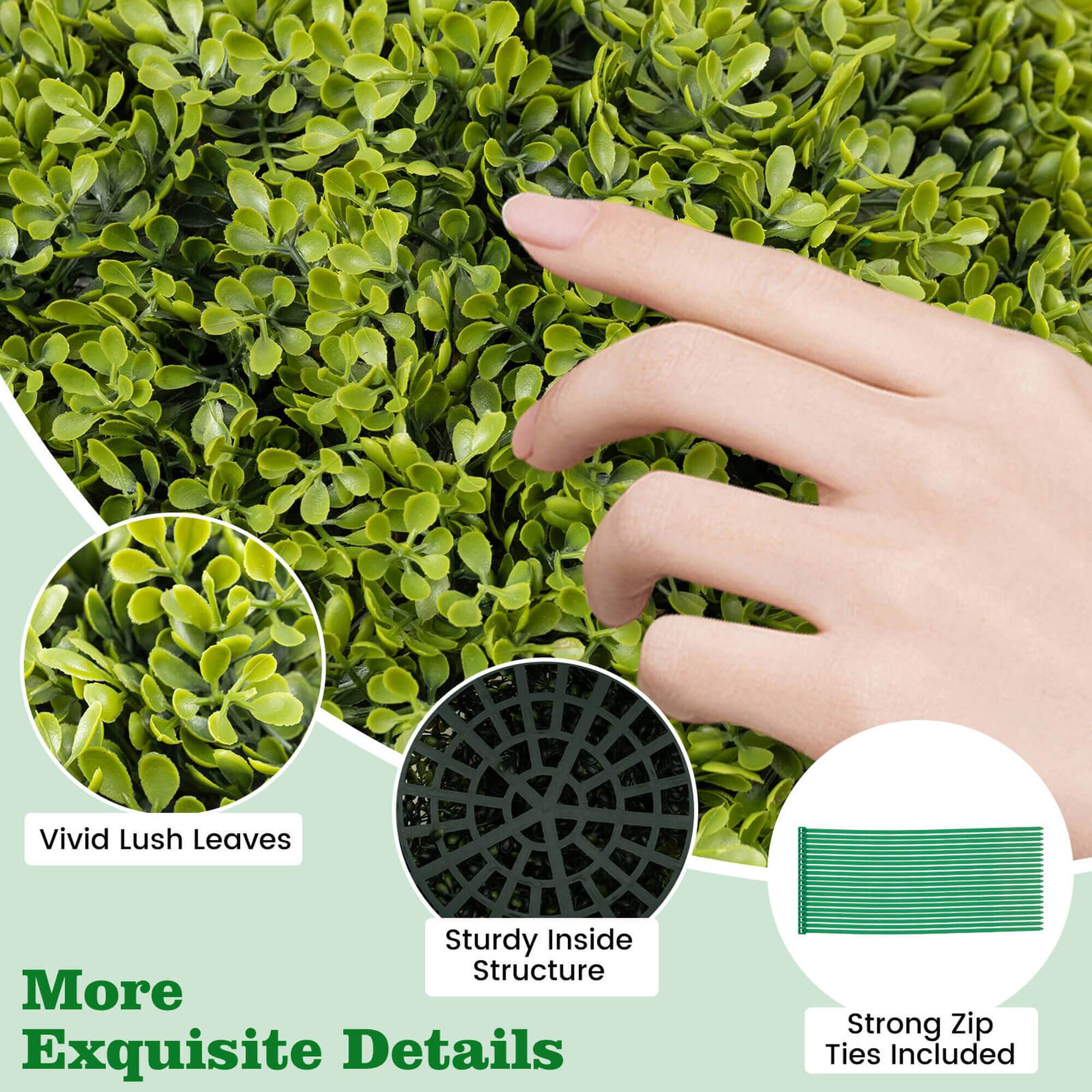 More Exquisite Details

- Vivid Lush Leaves
- Sturdy Inside Structure
- Strong Zip Ties Included