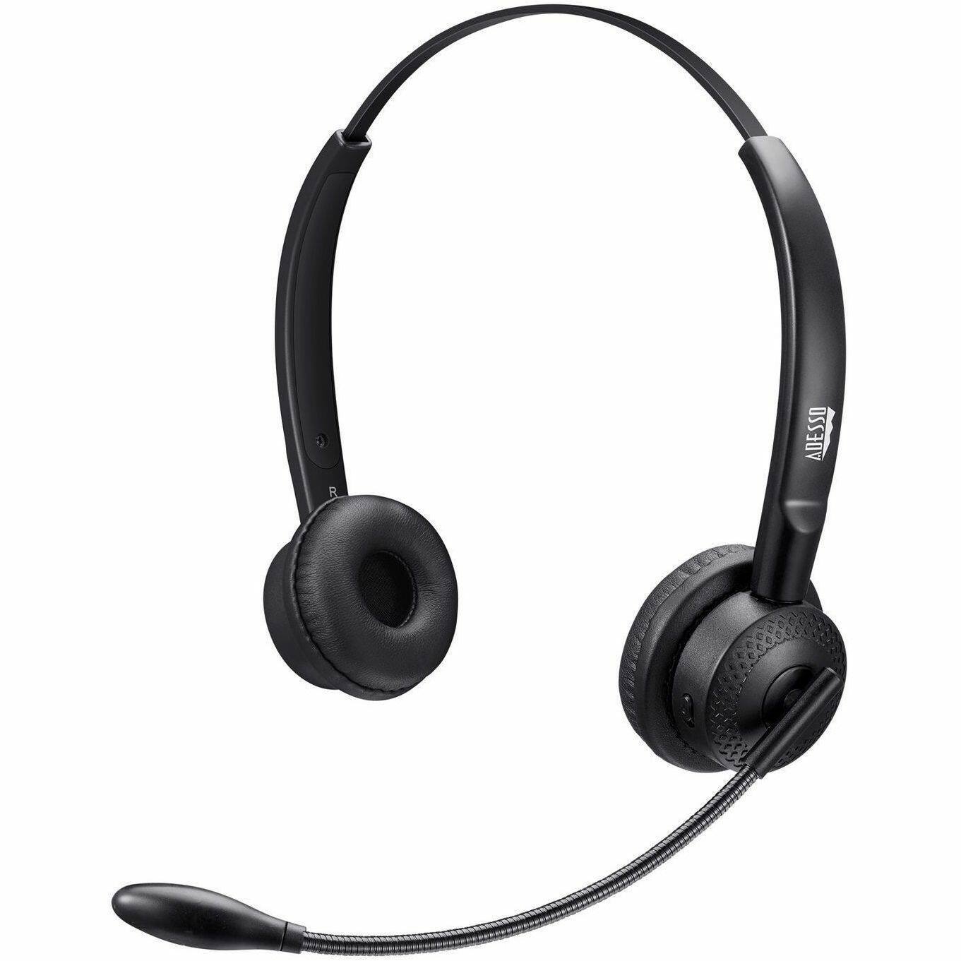 Alt View 3. Adesso - Adesso Xtream P400 Wireless Multimedia Headset with Charging Dock - Stereo - Mini-phone (3.5mm) - Wireless - Bluetooth - - Unknown.