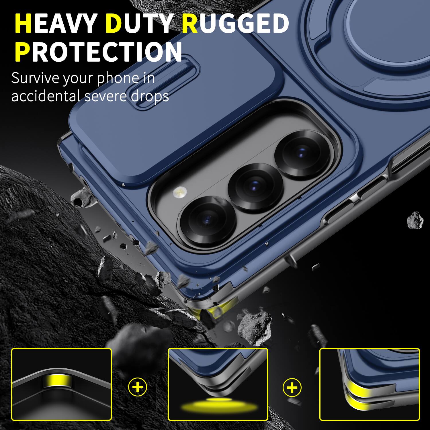 HEAVY DUTY RUGGED PROTECTION  
Survive your phone in accidental severe drops