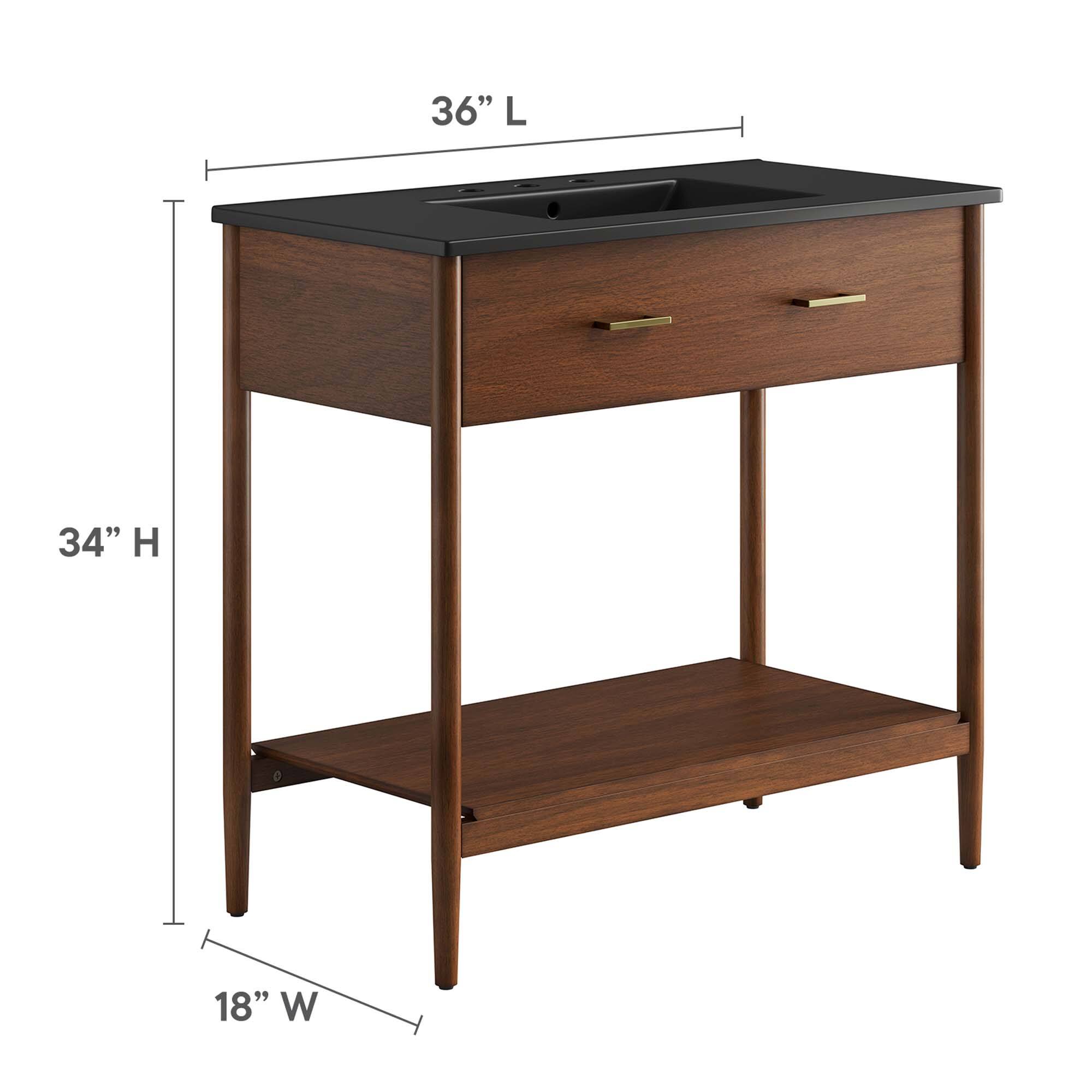 36" L  
34" H  
18" W