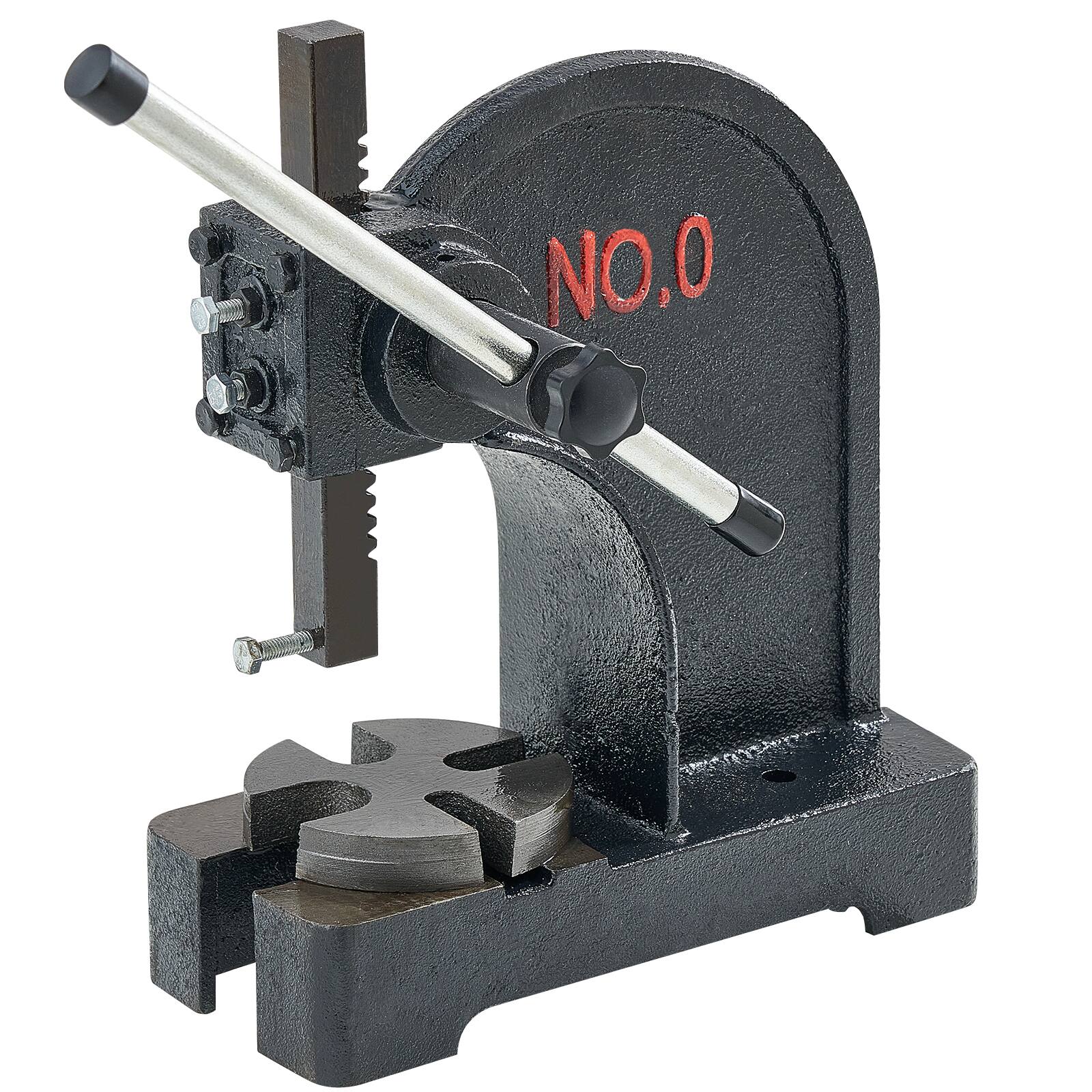 Alt View 5. VEVOR - Arbor Press, 0.5 Ton Manual Arbor Press, 4.6" Maximum Height, Cast Iron Heavy-duty Manual Desktop Arbor Press - Black.