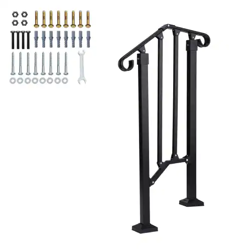 Indoor Hand Railing Designs Winado 1PC Handrails Steps Stair Fits 1 2 Steps Hand Rail, Adjustable ...