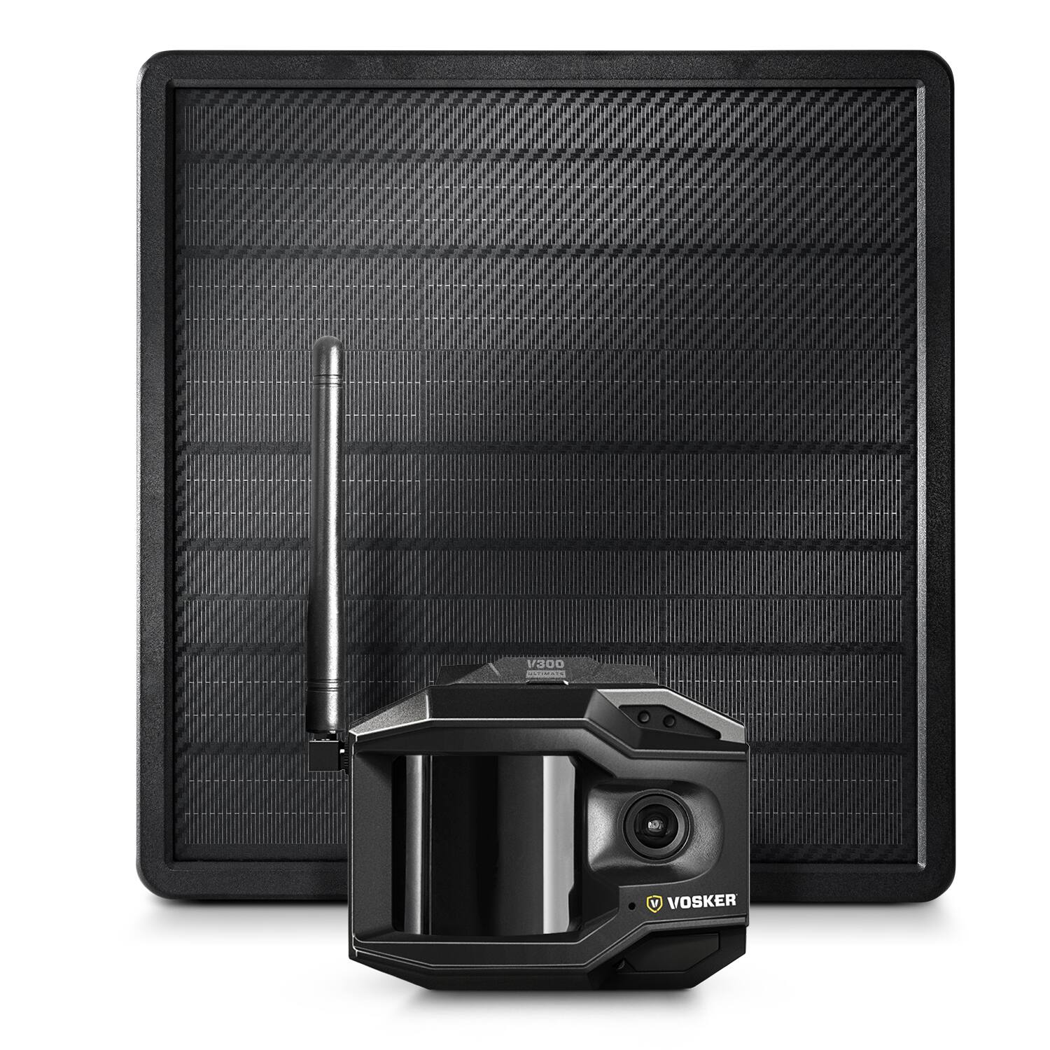 Front. Vosker - V300 Ultimate Outdoor Wireless 1080p Security System with External Solar Panel - Black.