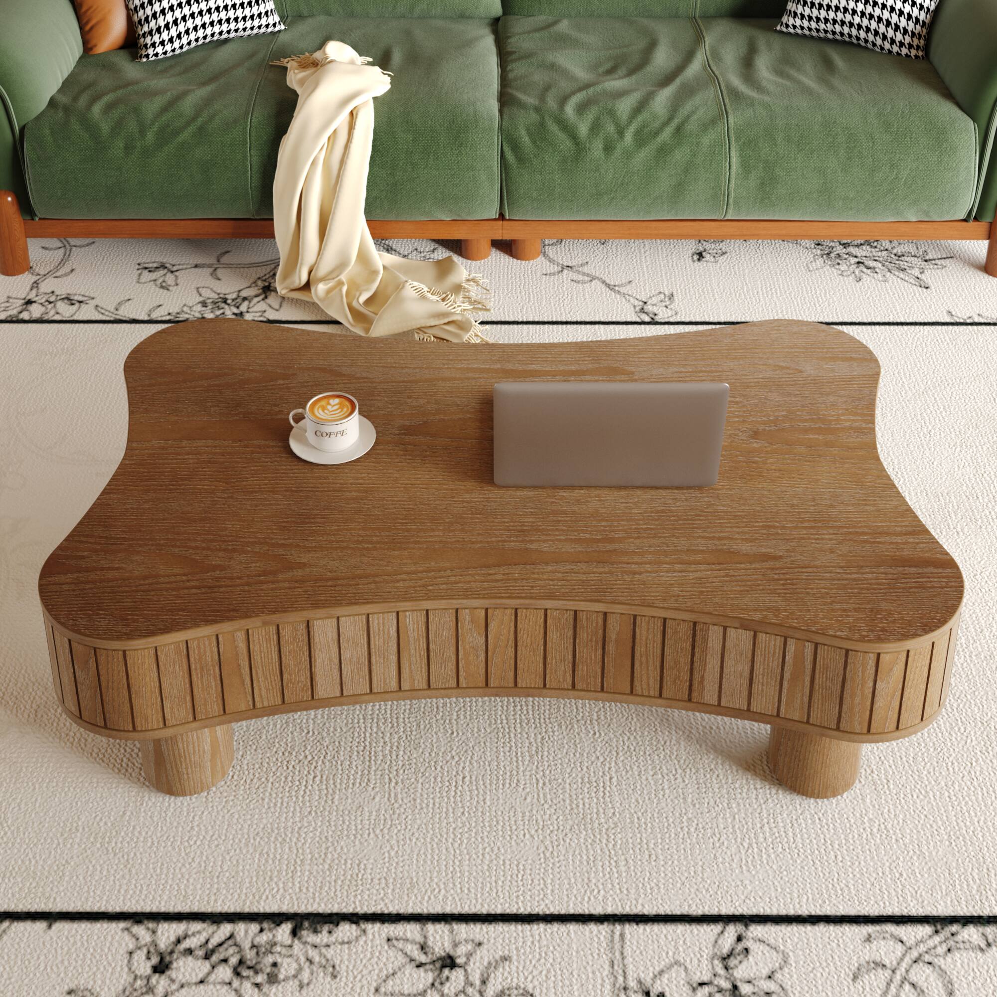 Alt View 1. GOODSILO - Functional Lift Top Coffee Table with Hidden Storage and Silent Hydraulic Mechanism for Living Room Spaces - Walnut.