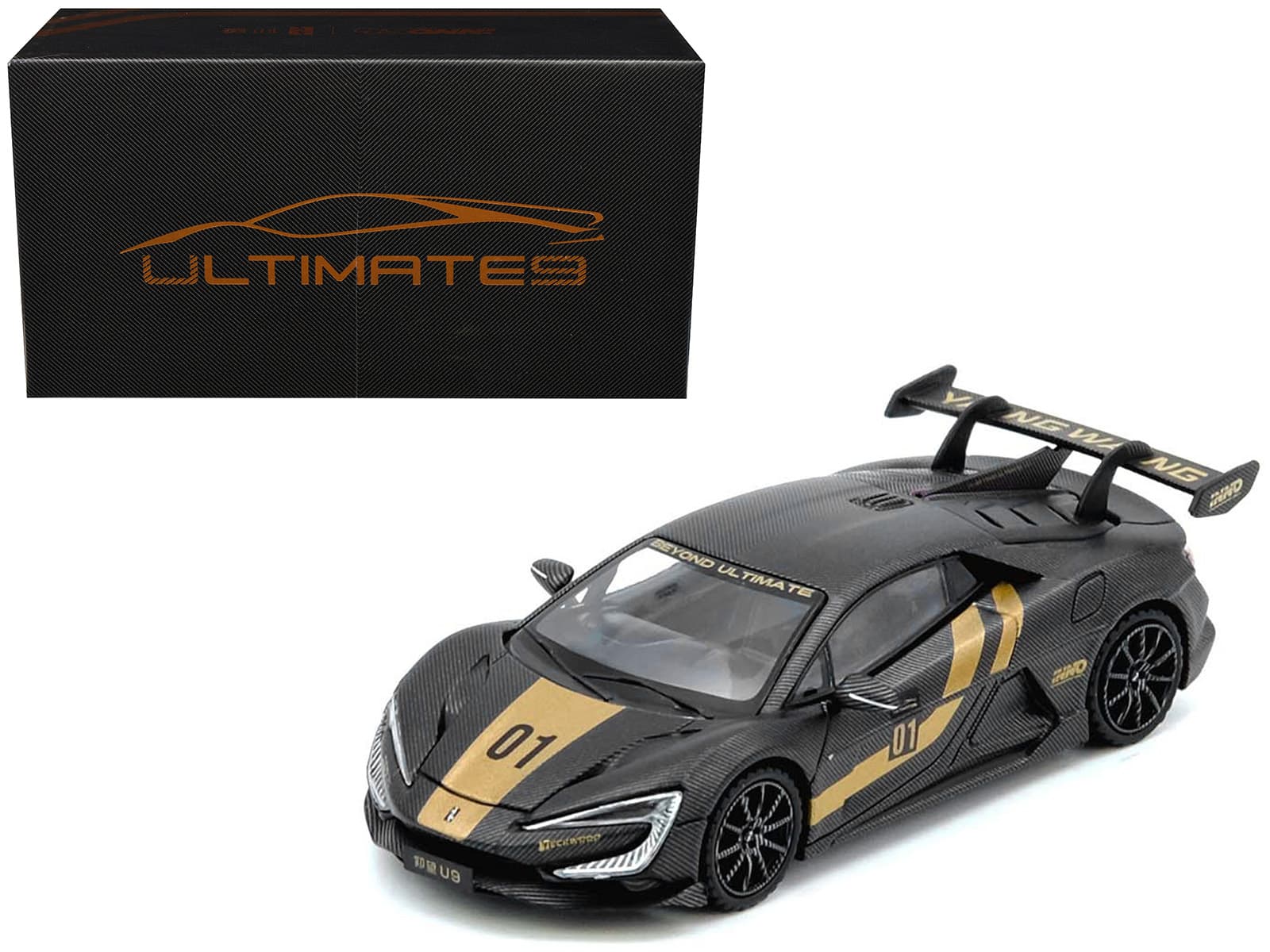 "Yangwang U9 #01 Carbon Fiber with Gold Stripes ""APA XPO 2025 Event Edition"" 1/64 Diecast Model Car by Inno Models" price history on PriceWatchPro