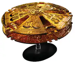 Battlestar Galactica - Limited Edition Gold Cylon Basestar (TOS) Die-Cast 6" Ship - COLLECTIBLES