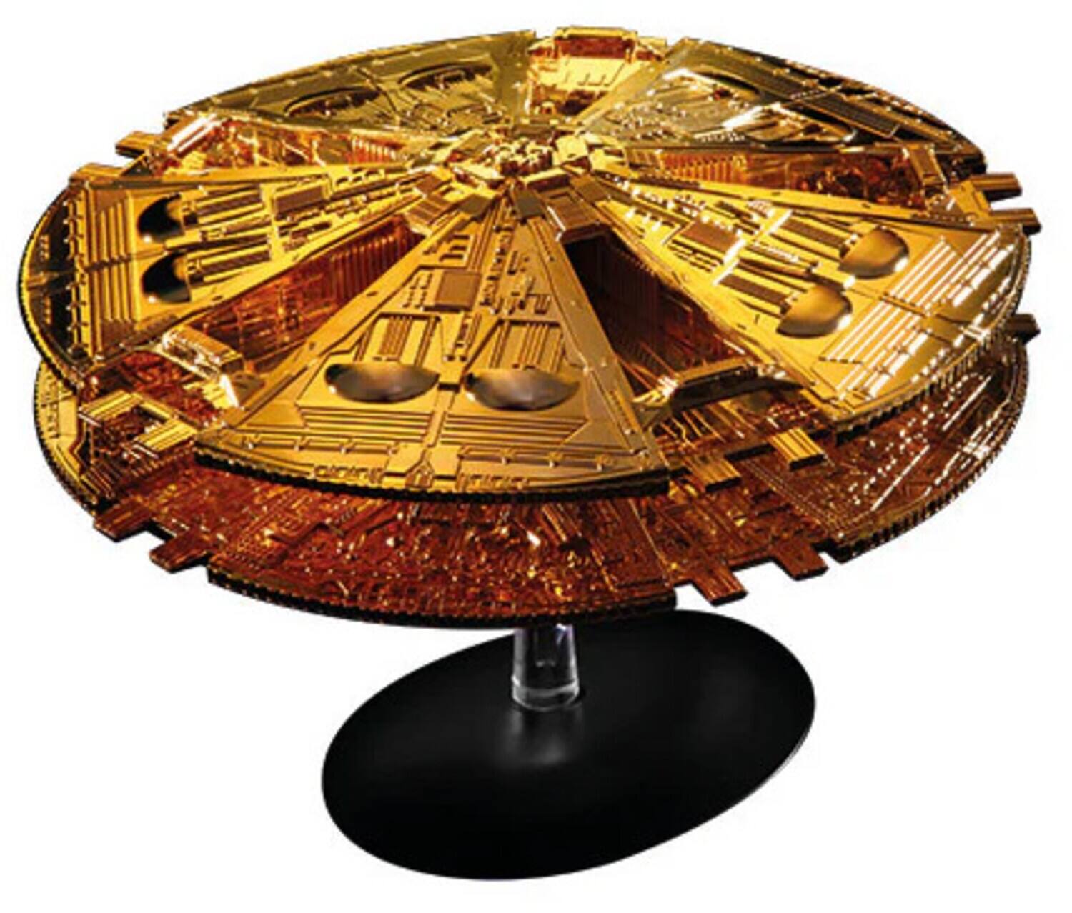 Battlestar Galactica - Limited Edition Gold Cylon Basestar (TOS) Die-Cast 6" Ship - COLLECTIBLES