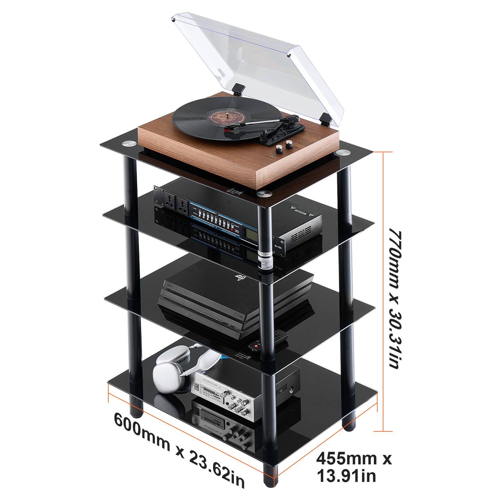 - 600mm x 23.62in
- 770mm x 30.31in
- 455mm x 13.91in