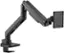 Left. ACGAM - Single Monitor Gas Spring Desk Mount, Fully Adjustable Heavy Duty Monitor Arm for Ultrawide Screen 17 to 49 Inch, 44 lbs - Fine Texture Black.