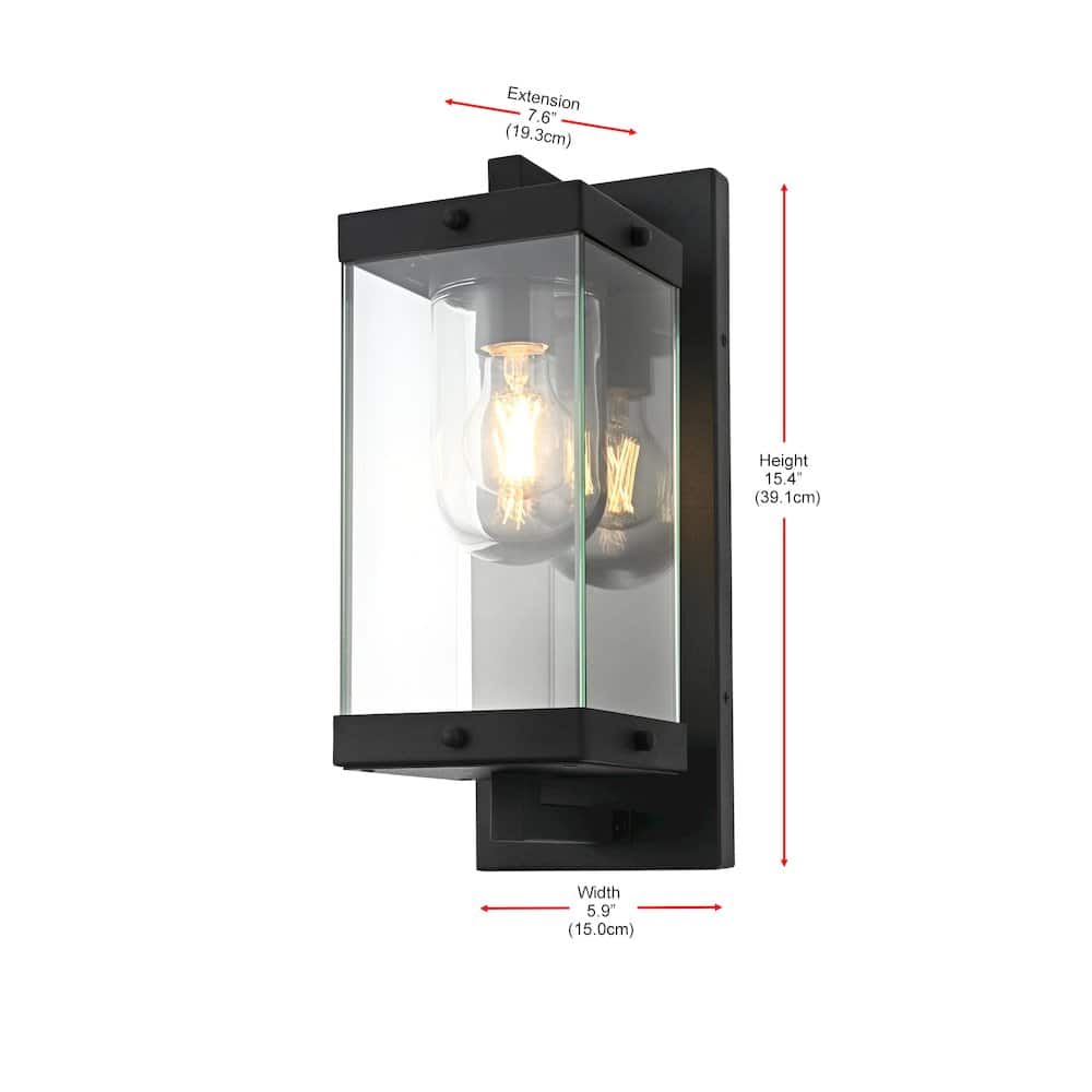 Elegant Lighting - Keaton 6 Inch Outdoor Wall Sconce In - Black price history on PriceWatchPro