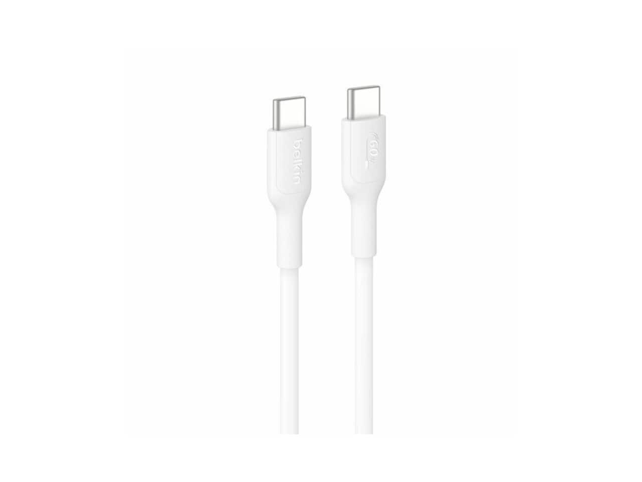 Belkin - BoostCharge USB-C to USB-C Cable 60W - 6.6ft/2m - White - CAB023fq2MWH