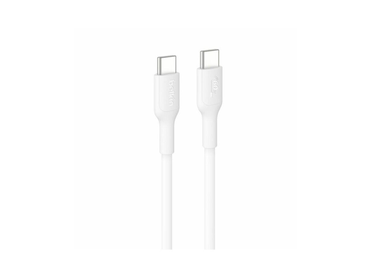 Front. Belkin - Belkin BoostCharge USB-C to USB-C Cable 60W - 6.6ft/2m - White - CAB023fq2MWH.